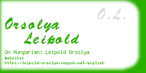 orsolya leipold business card